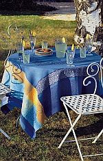 Jacquard Tischdecke Bargeme bleu