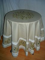ProvenceTischdecke Le clos des oliviers ficelle 180cm rund